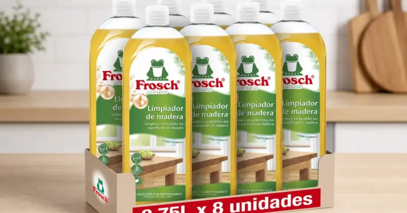 Pack x8 Limpiador de madera Frosch con extractos naturales, 51% de descuento por 14,47 €