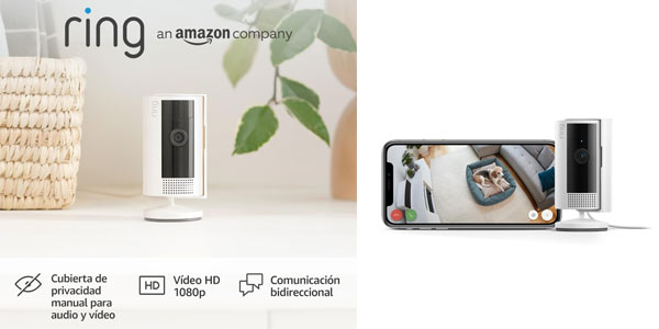 Cámara Ring Indoor 2ª generación: vigilancia HD interior con un 40% de descuento a 29,99 €