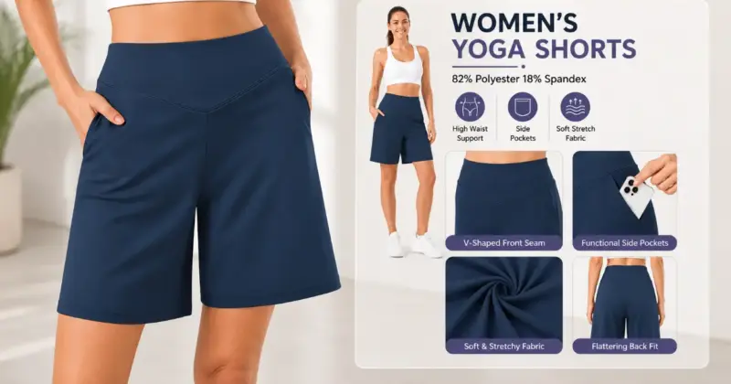 Pantalones cortos para mujer con cintura en V y efecto vientre plano por 14,79 € con 26% de descuento