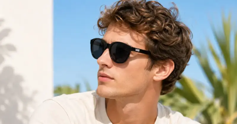 Gafas de sol Vans Rise and Shine negras para hombre con protección UV400 rebajadas un 30%