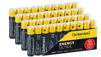 Pack 40 pilas alcalinas Intenso Energy Ultra AAA por 8,93 € con un 11% de descuento