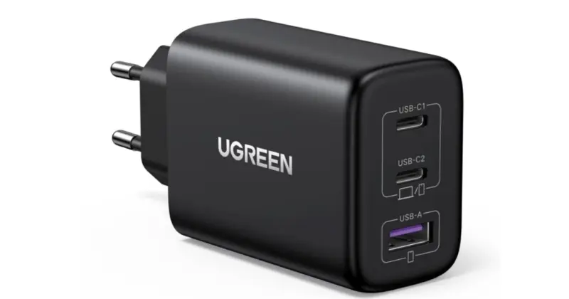 Cargador USB-C 65W UGREEN Zapix PD 3.0: potencia multifunción con descuento del 13%