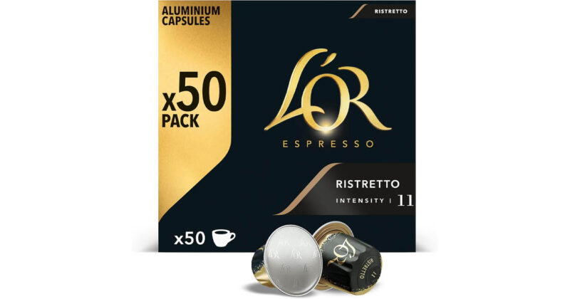 Pack 50 cápsulas L'Or Espresso Ristretto Intensidad 11: sabor potente y precio imbatible por 11,68 € con envío gratis