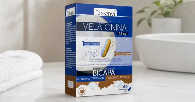 Melatonina Drasanvi Bicapa 1,9 mg: descanso natural con pasiflora y valeriana con un 21% de descuento