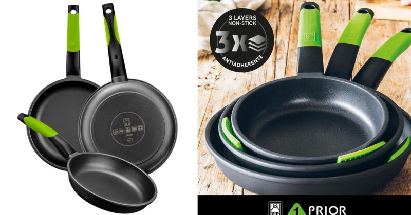 Pack de 3 sartenes Bra Prior en aluminio fundido con 33% de descuento y envío gratis