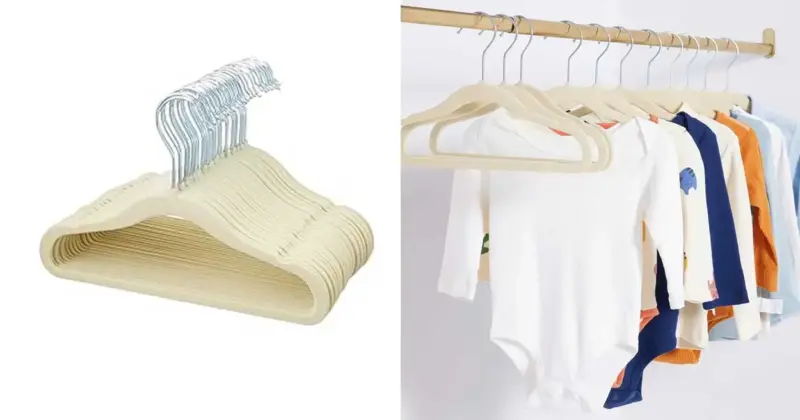 Pack de 30 perchas antideslizantes Amazon Basics para ropa infantil con 23% de descuento