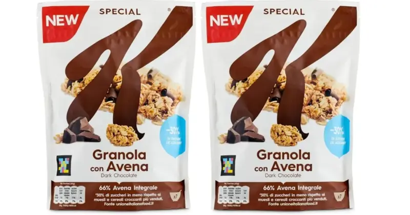 Pack 2 Kellogg's Special K Granola con Avena y Chocolate Negro: Desayunos Rápidos y Sabor Equilibrado con 26% de Descuento