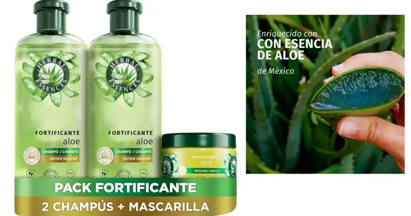 Pack Fortificante Herbal Essences con Aloe: Hidratación Profunda y 25% de Descuento por 14,99 €