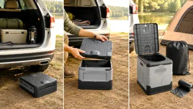 Inodoro portátil plegable: solución compacta y práctica para camping y viajes por sólo 15,15€