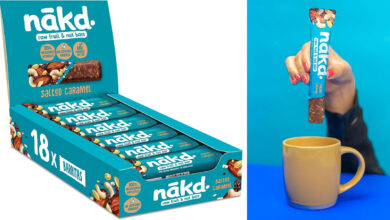 Pack de 18 barritas Nākd de caramelo salado: tentempié natural y saludable por 11,89 € con un 15% de descuento
