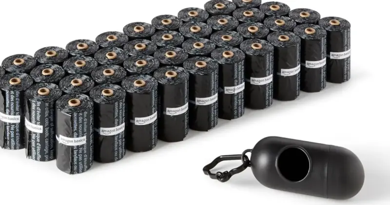Pack 600 Bolsas para Perros Amazon Basics con Dispensador y Clip - Gran Capacidad y 19% de Descuento