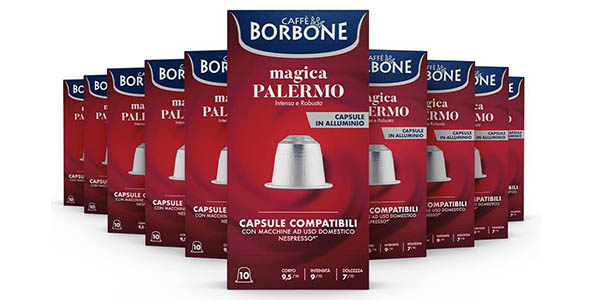 Pack x100 cápsulas Borbone Mezcla Magica Palermo compatibles Nespresso con un 15% de descuento