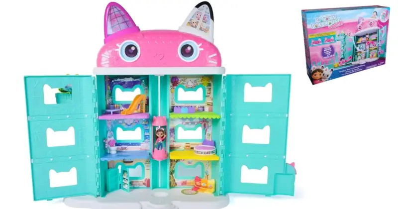 Casa de muñecas de Gabby con 16 accesorios y figura exclusiva al 51% de descuento en Amazon