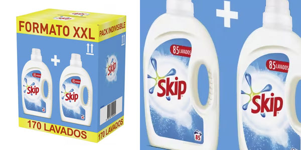 Pack Ahorro Skip Active Clean: 170 lavados por solo 15,76 € con envío gratis
