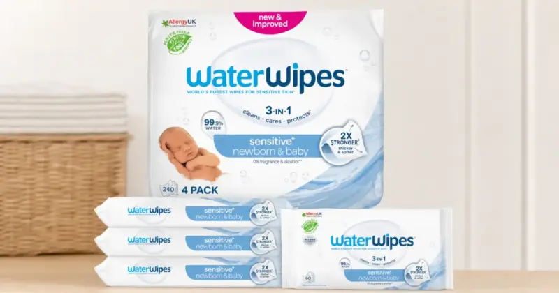 Pack de 8 Paquetes de Toallitas WaterWipes Sensitive+ para Bebés con 41% de Descuento por 19,49 €