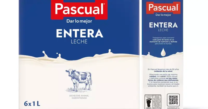 Pack 6 briks Leche Pascual entera 1L por solo 6,42 € con cupón: calidad y ahorro juntos