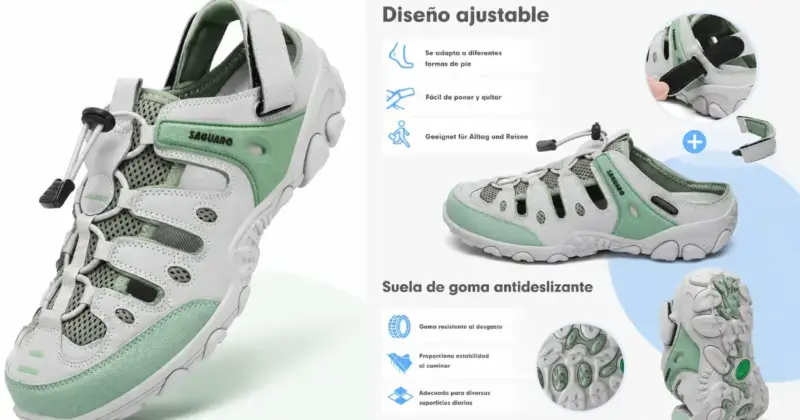 Sandalias de trekking SAGUARO para hombre con puntera cerrada: más protección y confort por solo 29,99€ con 30% de descuento