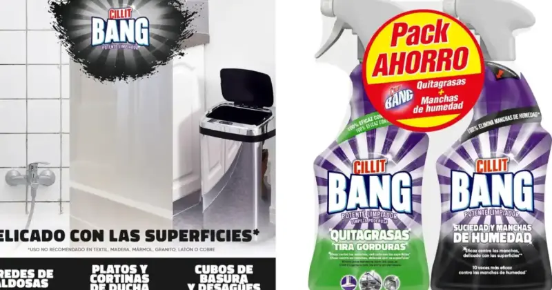 Pack 2x Spray Limpiador Quitagrasas Cillit Bang con 34% de Descuento, Solo 5,40 €