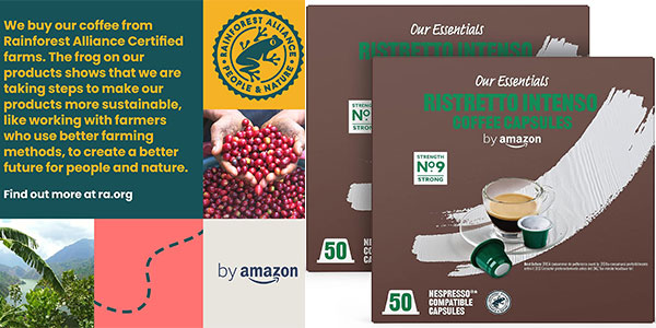 Pack 100 cápsulas Our Essentials Ristretto Intenso por 11,18 €: Café intenso compatible con Nespresso a gran precio