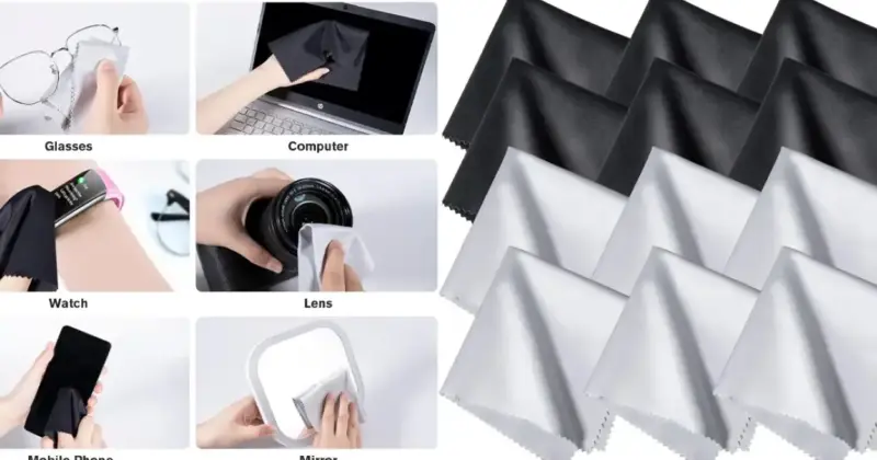Pack de 12 paños de microfibra BillyBath para gafas y pantallas: limpieza eficiente desde 0,55 € cada uno