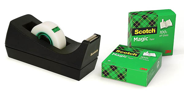 Pack Dispensador y 3 Rollos de Cinta Adhesiva 3M Scotch Magic al 40% de descuento