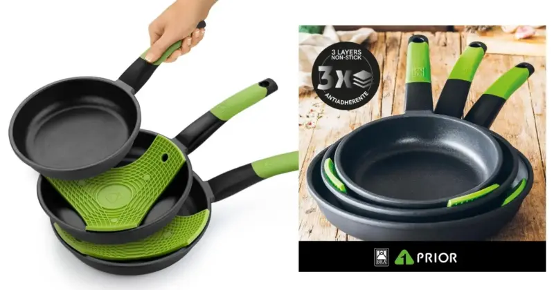 Set de 3 Sartenes BRA Prior antiadherentes para todo tipo de cocinas a 57,19 € con 27% de descuento
