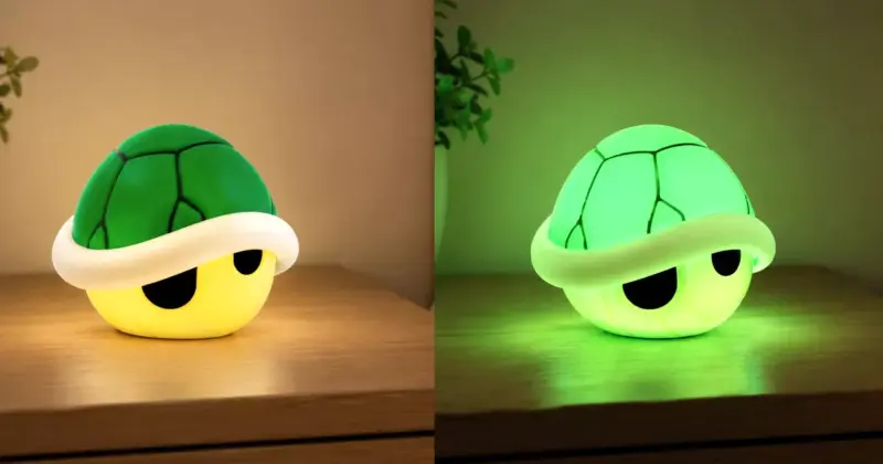 Lámpara Caparazón Verde de Super Mario con Luz LED y Sonido Oficial al 48% de Descuento