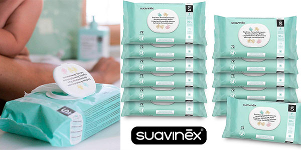 Ofertón Pack Suavinex: 864 Toallitas Dermohidratantes para Bebé con 31% de Descuento