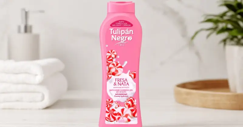 Pack de 6 Geles de Baño Tulipán Negro Fresa y Nata de 650 ml con 20% de Descuento en Amazon