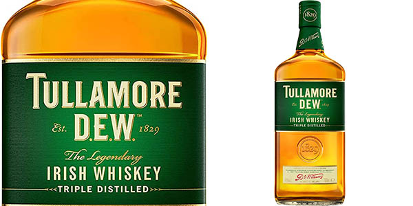 Whisky Irlandés Tullamore Dew Triple Destilado de 700 ml con 22% de Descuento en Amazon