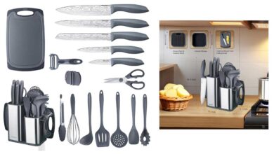 Juego Raxco de 18 piezas para cocina con bloque organizador por 47,49 € con un 32% de descuento