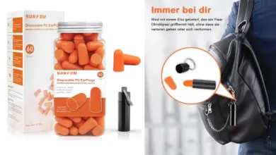 60 Pares de Tapones Reutilizables para Oídos con Aislamiento de Ruido de 38 dB a 9,49 € con 32% de Descuento