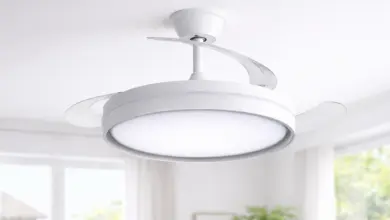 Ventilador de techo con aspas invisibles y luz LED regulable: confort y estilo por 33,58 €
