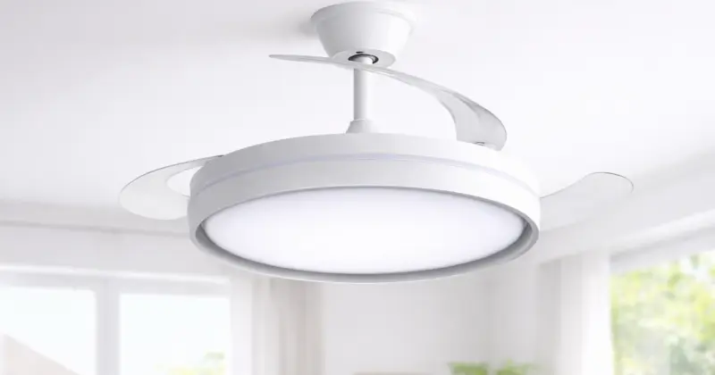 Ventilador de techo con aspas invisibles y luz LED regulable: confort y estilo por 33,58 €