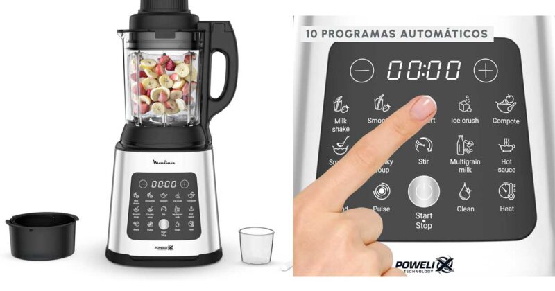 Moulinex PerfectMix Cook: Batidora de vaso potente y programable con 43% de descuento