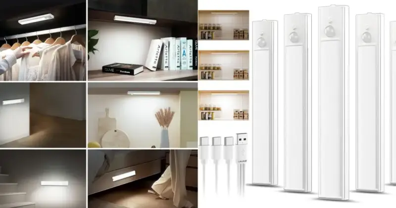 Pack de 5 luces LED magnéticas con sensor de movimiento para cocina con un 24% de descuento a solo 18,99 €