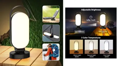 Luz de camping Hapfish recargable y solar: iluminación versátil con 35% de descuento por 26,99€
