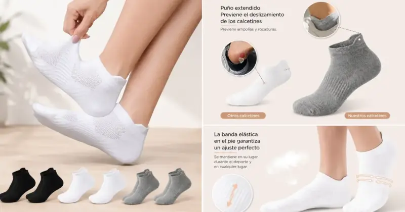 Calcetines cortos Briyat para mujer antiampollas con 76% de descuento por 4,49 €