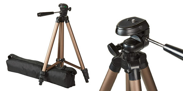 Trípode ligero AmazonBasics de 127 cm, estabilidad y portabilidad al mejor precio
