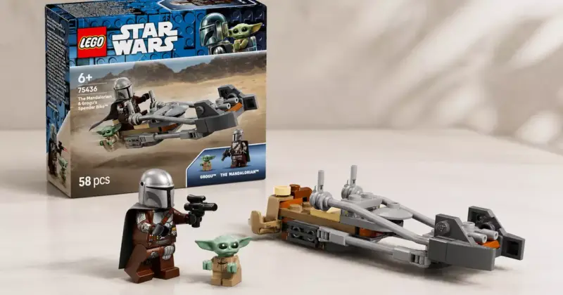 LEGO Star Wars Moto Speeder Mandalorian con Grogu a 7,95 €: recrea la aventura con Din Djarin y su inseparable acompañante