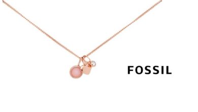 Collar Fossil con colgante corazón personalizable: Elegancia y regalo único por 23,69 €