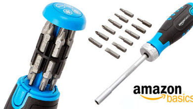 Destornillador de carraca magnético 12 en 1 AmazonBasics con 30% de descuento a solo 9,99 €