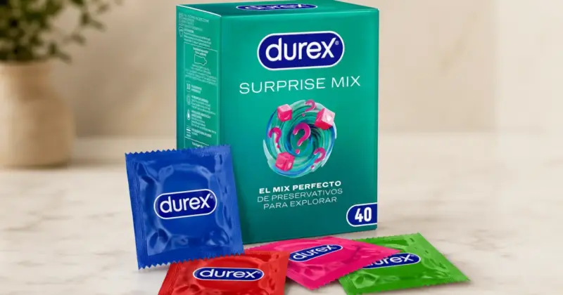 Pack Durex Surprise Mix: 40 Preservativos con Texturas Variadas al 38% de Descuento por 16,70 €