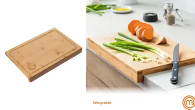 Tabla de cortar MasterChef de bambú con borde recogejugo: protege tu encimera con un 40% de descuento