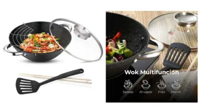 Sartén wok Renberg Wasabi con set completo por 21,95€: versatilidad y resistencia en tu cocina