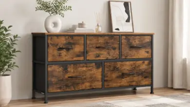Cómoda Songmics BELLAH con 5 Cajones: Organización Práctica y Estilo Por Solo 38,39€ con 20% de Descuento