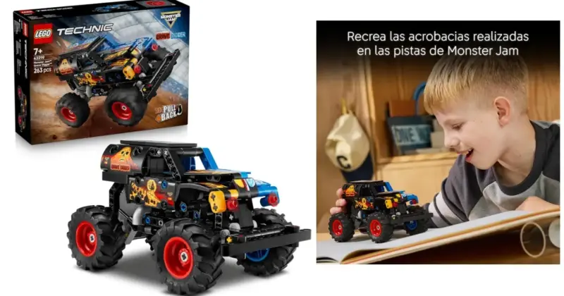 LEGO Technic Monster Jam Grave Digger Fuego y Hielo: Diversión y acción por solo 23,95€ con un 20% de descuento
