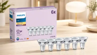 Pack de 6 Bombillas LED Philips GU10 4.6W con Luz Cálida por 8,48 €, Ahorro y Ambiente Ideal