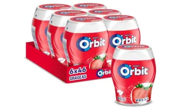 Pack 6 botes de chicles Orbit sabor fresa sin azúcar con 25% de descuento en Amazon