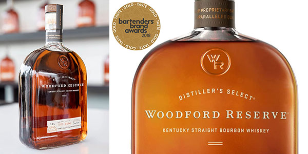 Whiskey Bourbon Woodford Reserve 700 ml con 18% de descuento, sabor artesanal y equilibrado